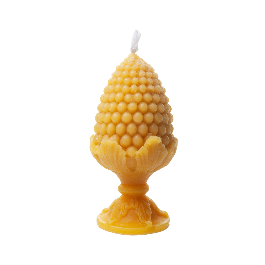 Natural wax candle "Egg in a cup"