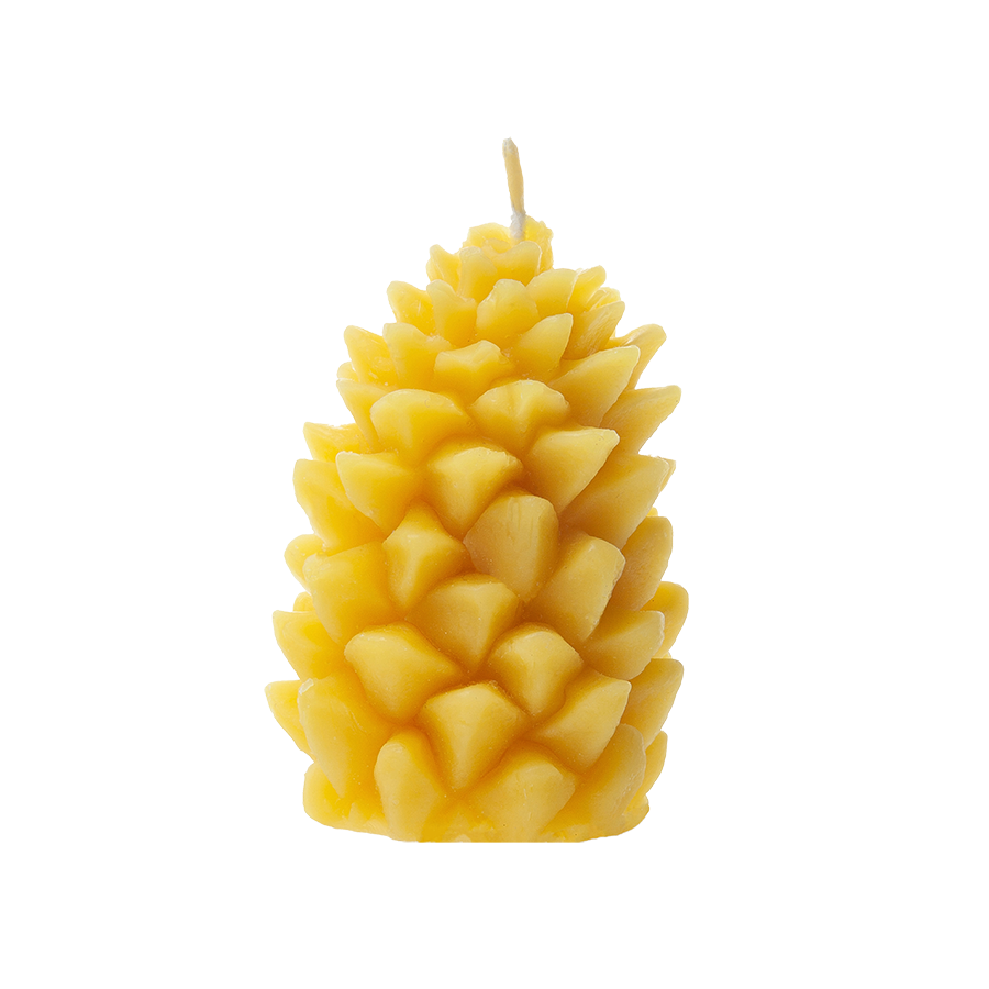 Natural wax candle "Small pine cone"