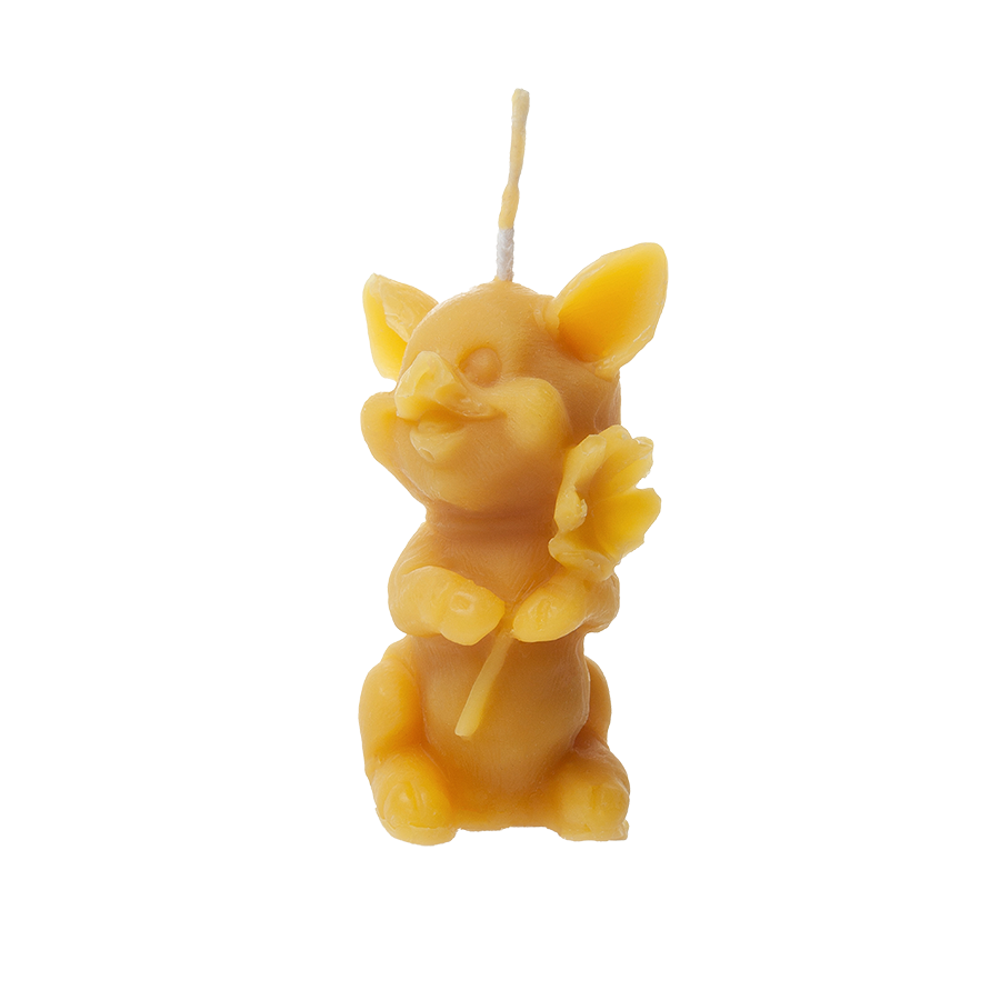 Natural wax candle "Pig"