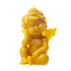 Natural wax candle "Angel Simukas"