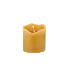 Natural wax candle "Cylinder sunken wide"