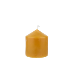 Natural wax candle "Cylinder wide low"