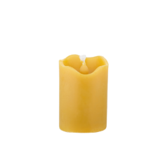 Natural wax candle "Cylinder sunken low"
