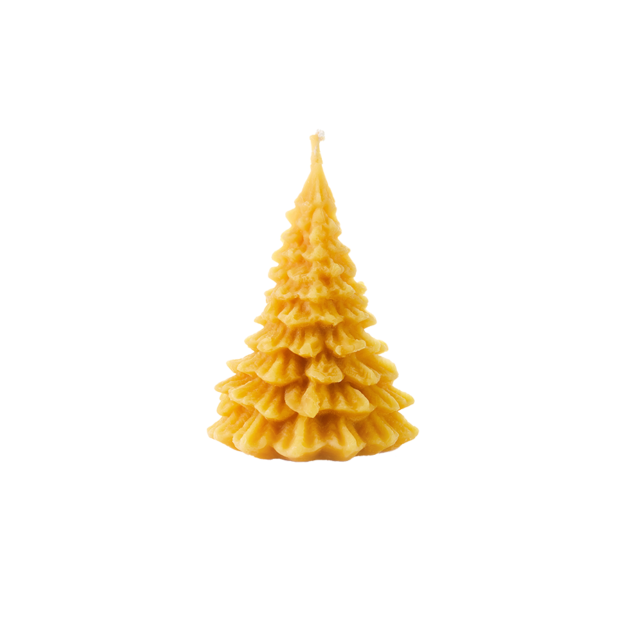 Natural wax candle "Christmas tree, wide"