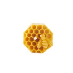 Natural wax candle "Honeycomb with bee"