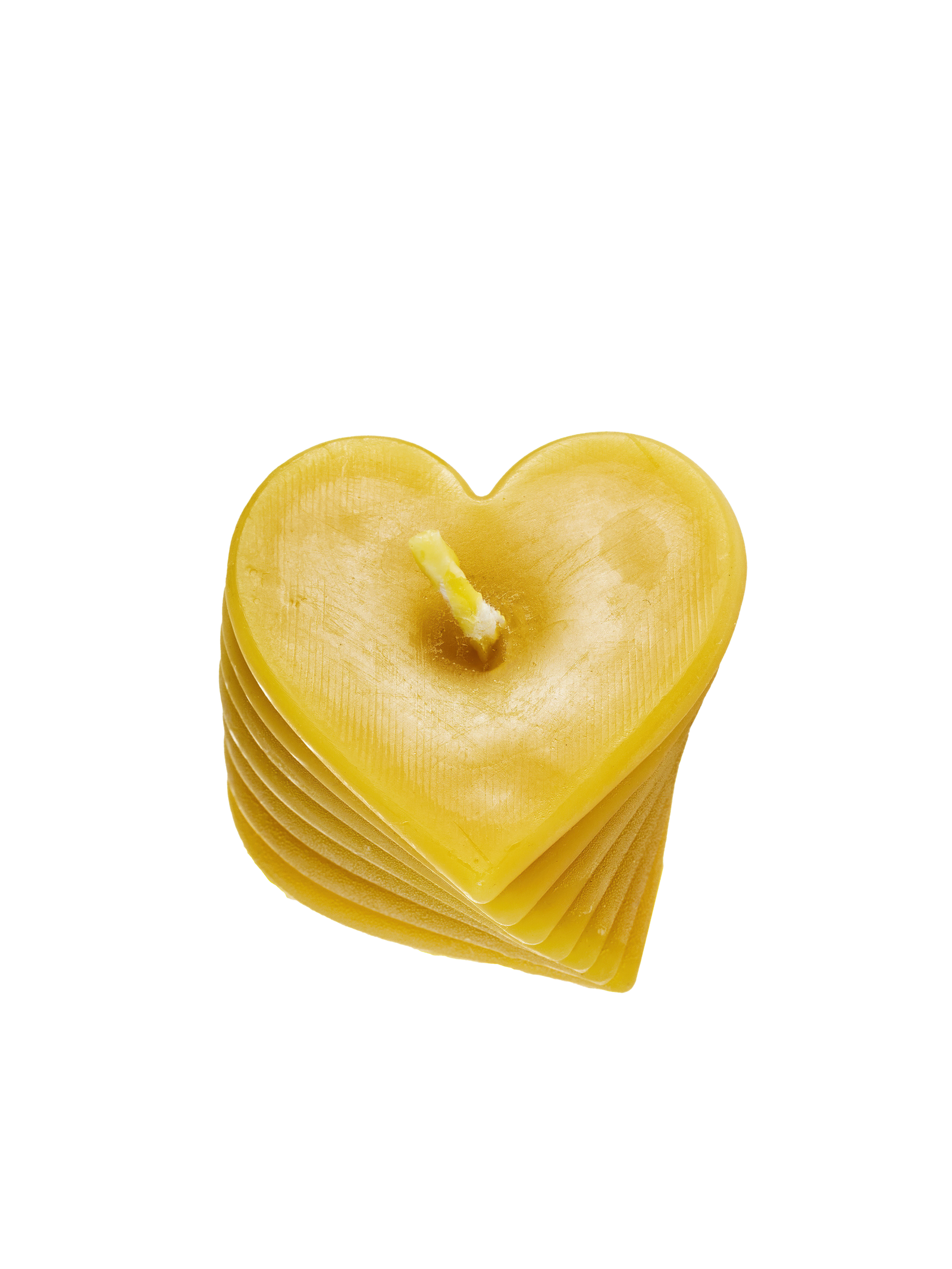 Natural wax candle "Heart tall" - Image 3
