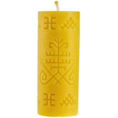 Natural wax candle "Cylinder ETNO"